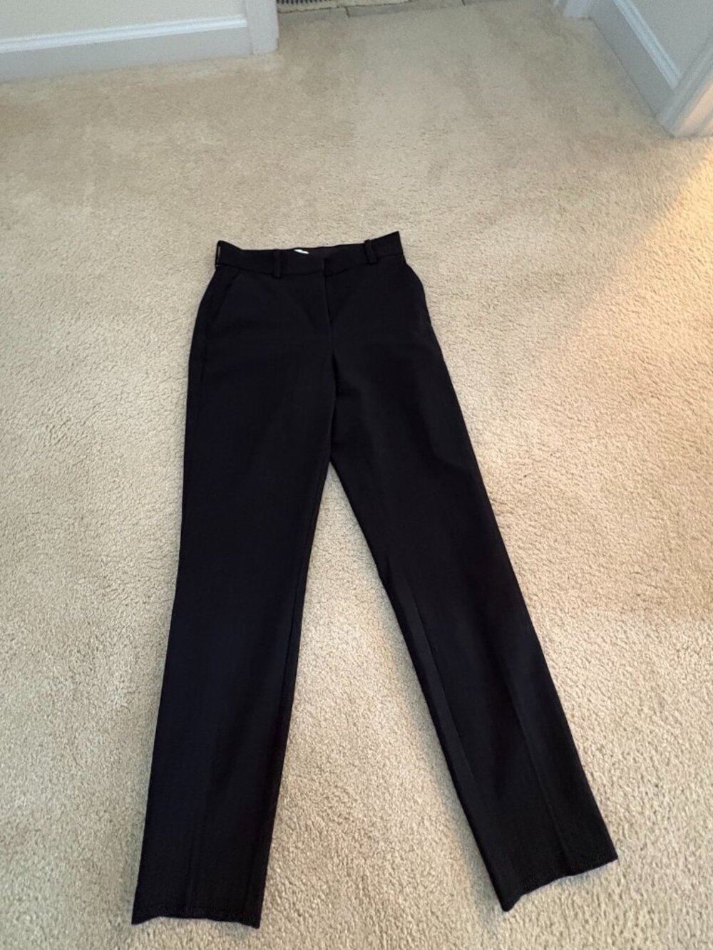 H&M Black Stretch Dress Pants Size 4 Petite 25.5” Inseam